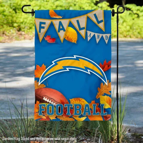 LA Chargers Fall Leaves Decorative Football Official Garden Yard Banner Flag Cover