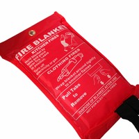 Home Safety Fire Blanket Large 1m x 1m In Case Kitchen Quick Release Protection