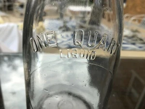 Vintage Quart Glass Dairy Milk Bottle by Blanke Co. - Picture 1 of 8