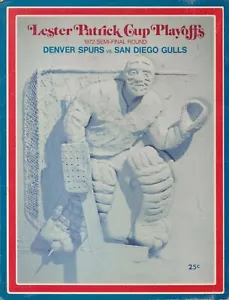 San Diego Gulls Vs Denver 1972 programa de playoffs de la Copa Patrick - Imagen 1 de 1