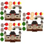 3 Sets of Miniature Bridge Model Artificial Stepping Pads Bonsai Garden