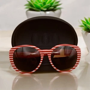 RALPH LAUREN Sonnenbrille gestreift rot Original Acetat Cat Eye RA5212 NEU mit Etui - Bild 1 von 12