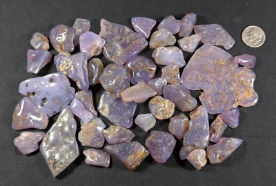 Holley Blue Agate Tumbles - Oregon - Half Pound Polished Tumbled Gemstones #6 - Image 1 of 4