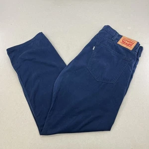 Levi's 505 Chino Men's Size W38 L30 Blue Straight Leg Cotton Trousers - Picture 1 of 14
