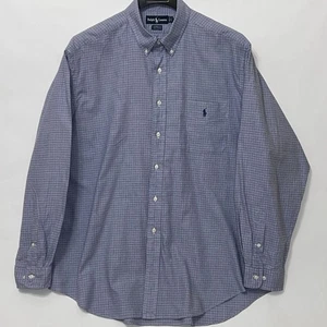 Polo Ralph Lauren Herren 17,5 36-37 Yarmouth Oxford Langarm Karohemd Blau - Bild 1 von 11