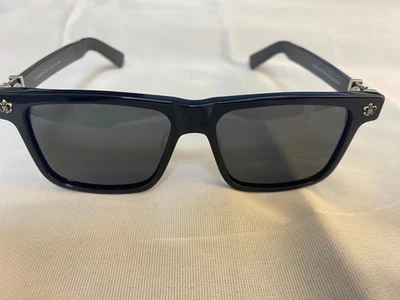 Gafas de sol cromadas cruzadas unisex con montura negra 54-16-148 Foto 1 de 4