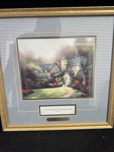 Thomas Kinkade Beyond Autumn Gate gold framed Print frame 1996 COA. - Picture 1 of 11