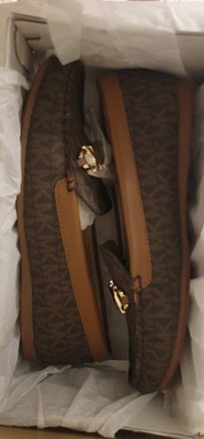 Michael Kors Reed Loafer Mk Signature SM  US 7 M Shoes Brown New - Image 1 of 4