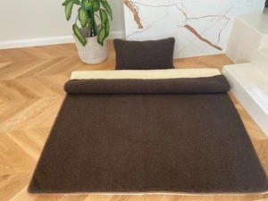 Luxus Bettenset aus Naturwolle – Bettdecke & Kissen 45x75 Handgefertigt Warm  - Picture 1 of 9