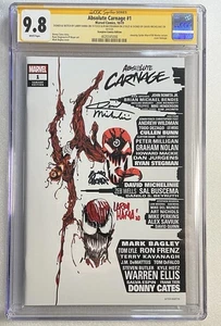 Absolute Carnage #1 CGC SS 9.8 signed MICHELINIE, 2x Sketches STEGMAN & HAMA - Bild 1 von 4