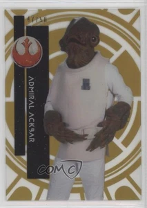 2015 Topps Star Wars High Tek Form 1 Gold Rainbow 47/50 Admiral Ackbar #16 0n8h - Picture 1 of 3