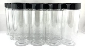 16 oz Plastic Spice Jars Containers Bottles with Black Flip Cap To Pour Or Si... - Picture 1 of 3