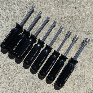 Vintage VACO Mutterndreher-Set 8-teilig 6,5 Zoll schwarzer Griff 4-6 mm 8 mm 9 mm & 11 mm Neu aus altem Lagerbestand USA - Bild 1 von 7