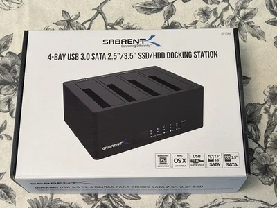 Sabrent DS-UB34 4-Bay USB 3.0 SATA SSD/HDD Docking Station – Excellent Condition - Image 1 of 4