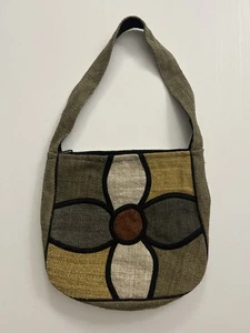 The Winding Road BOHO Flower Hemp Side Bag - Picture 1 of 7