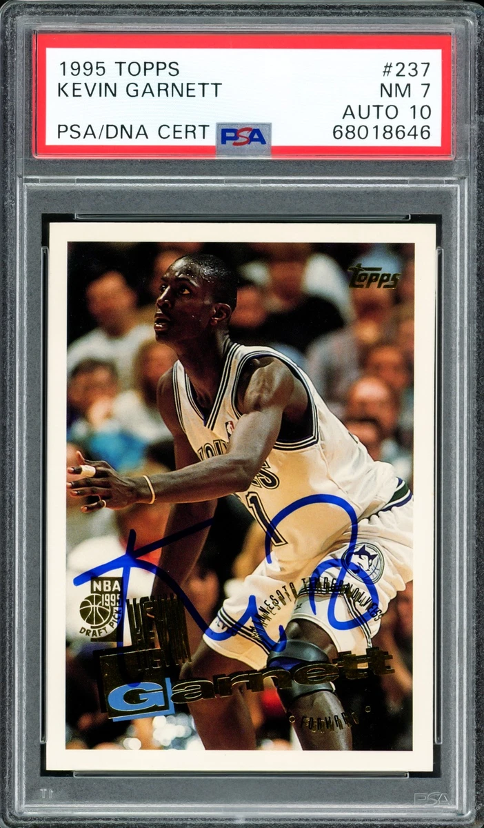 Kevin Garnett Original Autographed Basketball Trading Cards