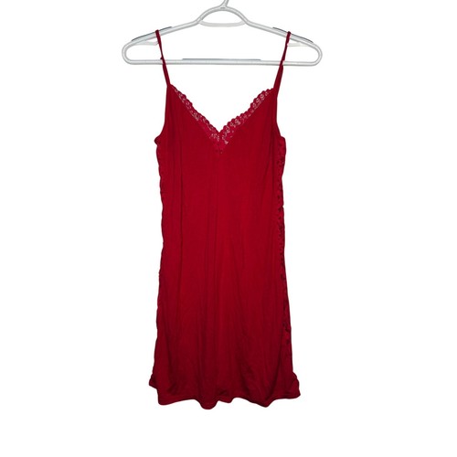 UNDERCOVER Victorias Secret abito slip pizzo rosso lingerie donna XS civetta romantico fata