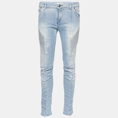 Pierre Balmain Blue Denim Distressed Jeans M/Waist 28" - Image 1 of 4