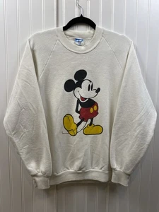 Vintage 80s Disney’s Mickey Mouse crewneck sweatshirt Raglan Made In USA - Picture 1 of 8
