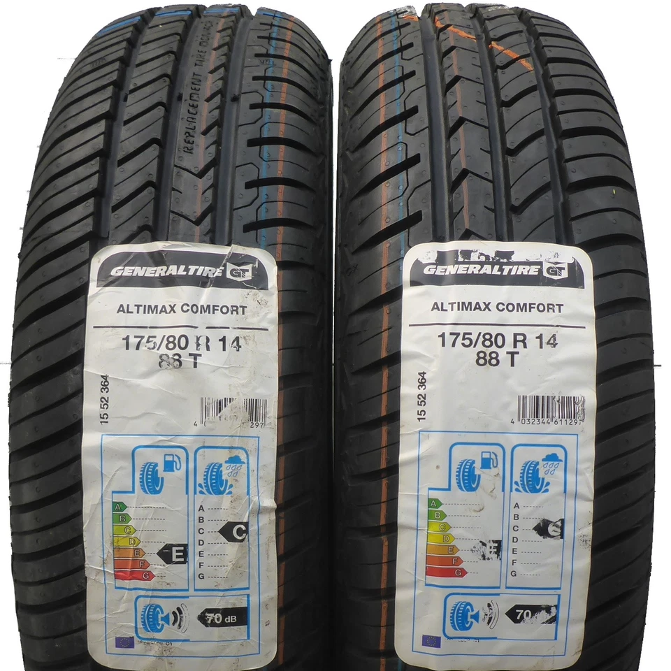 2 X GENERAL 175/80 R14 88T Altimax Comfort Neumáticos De Verano VOLL 2018 - Imagen 1 de 4