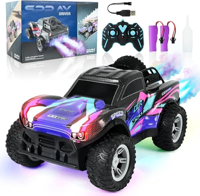 Macchina Telecomandata, 1:16 Macchina Radiocomandata Con Luce a 7 Colori/Spray,  - Immagine 1 di 4