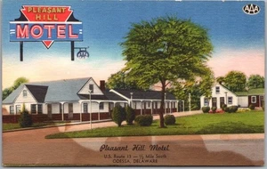 Postal de ODESSA, Delaware PLEASANT HILL MOTEL Route 13 Roadside LINO *MANCHADO - Imagen 1 de 2