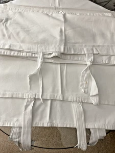 3 PROTECTORES DE ALMOHADA ESTÁNDAR 100% ALGODÓN BLANCO VINTAGE CIERRE DE CORDÓN 25" X 18" - Imagen 1 de 2