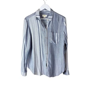 Maeve Anthropologie Chatham Stripe Blue White Button Down Shirt Sz S - Bild 1 von 8