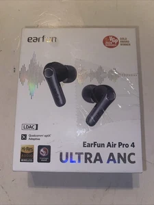 Auriculares inalámbricos EarFun Air Pro 4 Bluetooth Ultra ANC negros nuevos C2 - Imagen 1 de 4