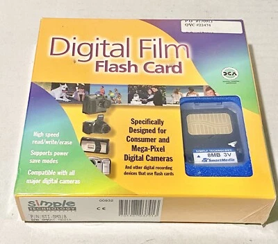 STI-SM3/8 8MB SmartMedia Card for Digital Camera and HPCs - Image 1 of 4