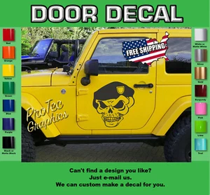 Door Vinyl Decal Graphics Fits Jeep Wrangler D-40 (Special Forces) - Picture 1 of 3