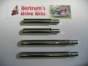 Motorrad 10mm Gewinde CHROM SCHWARZ Spiegel Verlängerungen Stiele 60mm 100mm lang - Bild 1 von 1