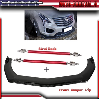 For Cadillac CTS ATS Front Bumper Lip Splitter Spoiler Chin Body Kit — 第 1/4 张图片