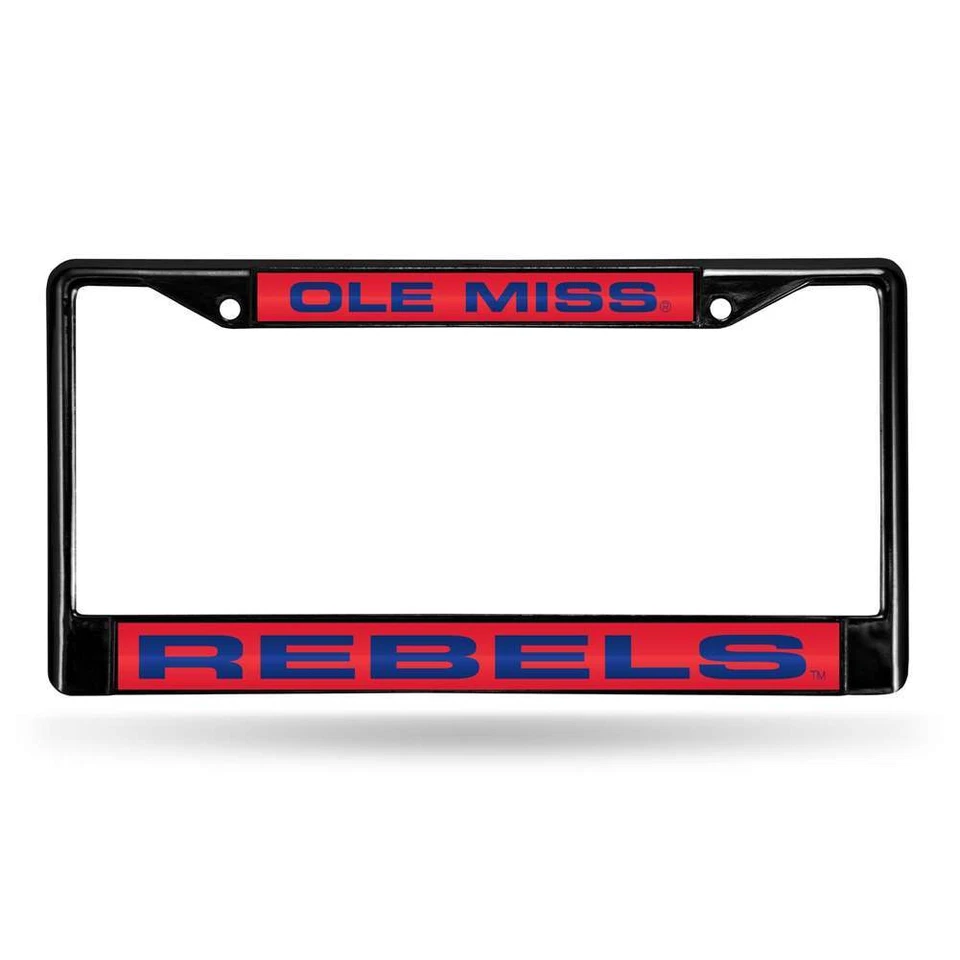 Mississippi Ole Miss Rebels Inlaid Acrylic Black License Plate Frame - Image 1 of 1
