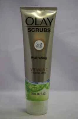Limpiador facial hidratante Olay Scrubs vitamina C + lima de caviar 5 en 1 ~ 4,2 fl oz Foto 1 de 3