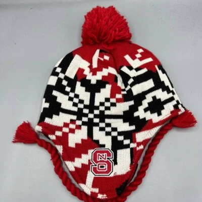 North Carolina State Wolfpack Sombrero Hombres S-M Adidas Gorro Pom Gorra Nuevo Adulto Foto 1 de 4