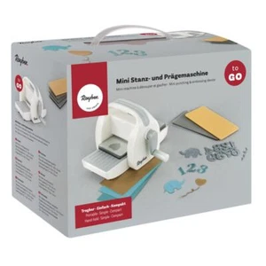 Mini Stanz-und Prägemaschine To Go 19x9,5x13cm inkl. 4 Platten - Bild 1 von 5