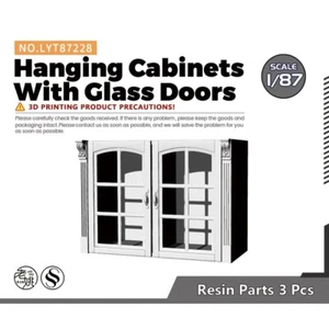 SSMODEL LYT87228 1/87 Scene Model Hanging Cabinets With Glass Doors - Picture 1 of 2