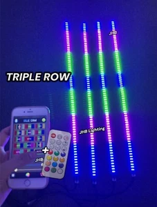 JHB 4PCS 1.4Meters TRIPLE ROW CHASING FLOW 17.5" Truck LED Wheel Strips Lights - Picture 1 of 9