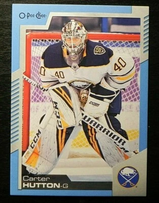 2020-21 20/21 O-Pee-Chee BLUE BORDER #99 Carter Hutton Buffalo Sabres  - Image 1 of 2