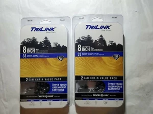 2 TriLink Sägekette 2er-Pack Vorteilsset 8 Zoll niedriger Rückschlag S33 .043/33 Antriebsglieder - Bild 1 von 4