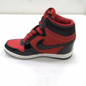 Nike Dunk Sky Hi Hidden Wedge Heel Women's Sneakers  Black Red 629746 600