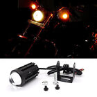 Motorcycle LED phares Lens Dual Color Driving Light Moto Accessoires 