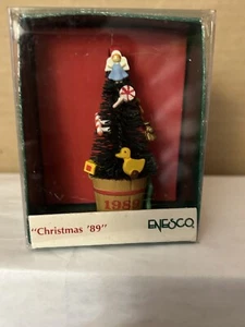 1989 Enesco Small Wonders Christmas 1989 Dated Tree Ornament Vintage RARE - Picture 1 of 5