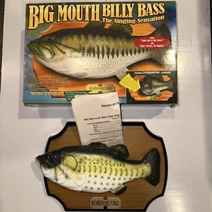 1998 Vintage Big Mouth Billy Bass Singing Sensation Original mit Box funktioniert nicht - Bild 1 von 3