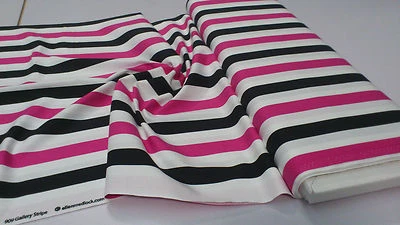 PATTERN 909 FUCHSIA GALLERY STRIPE  100% COTTON  : #909F: Selling By 1/2 Metre - image 1 of 4
