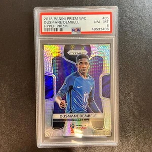 2018 Panini Prizm World Cup Hyper Prizm #85 Ousmane Dembele PSA NM MT 8 - Bild 1 von 2