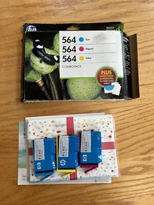 HP 564 Ink Cartridges Combo Pack Cyan Magenta Yellow Expires March 2016 Open Box - Picture 1 of 9