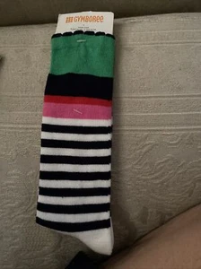 Gymboree Vintage Stripes Green Socks NWT Ages 3 And Up Knee High - Picture 1 of 2