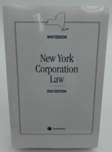 New York Corporation Law (Whitebook) 2023 Edition LexisNexis SEALED - Picture 1 of 4